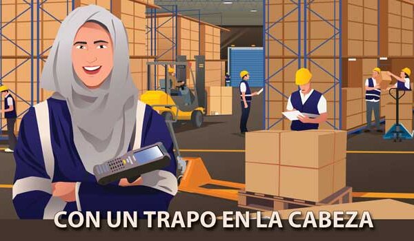 CON UN TRAPO EN LA CABEZA