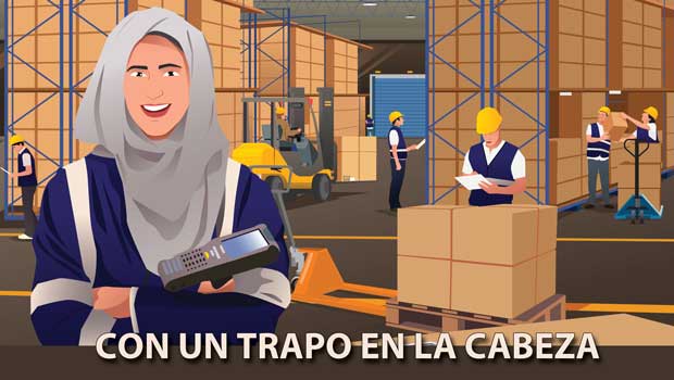 CON UN TRAPO EN LA CABEZA